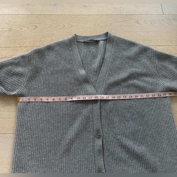 Jenni kayne cashmere oversized cocoon cardigan 100% cashmere gray S - Picture 7 of 10